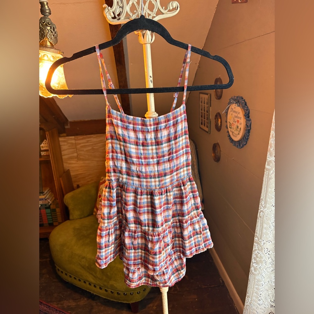 American Eagle Outfitters Multicolor Plaid Flowy shirt. Women's XS
